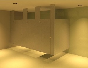 TOILET CUBICLE 4 - CEILING HUNG